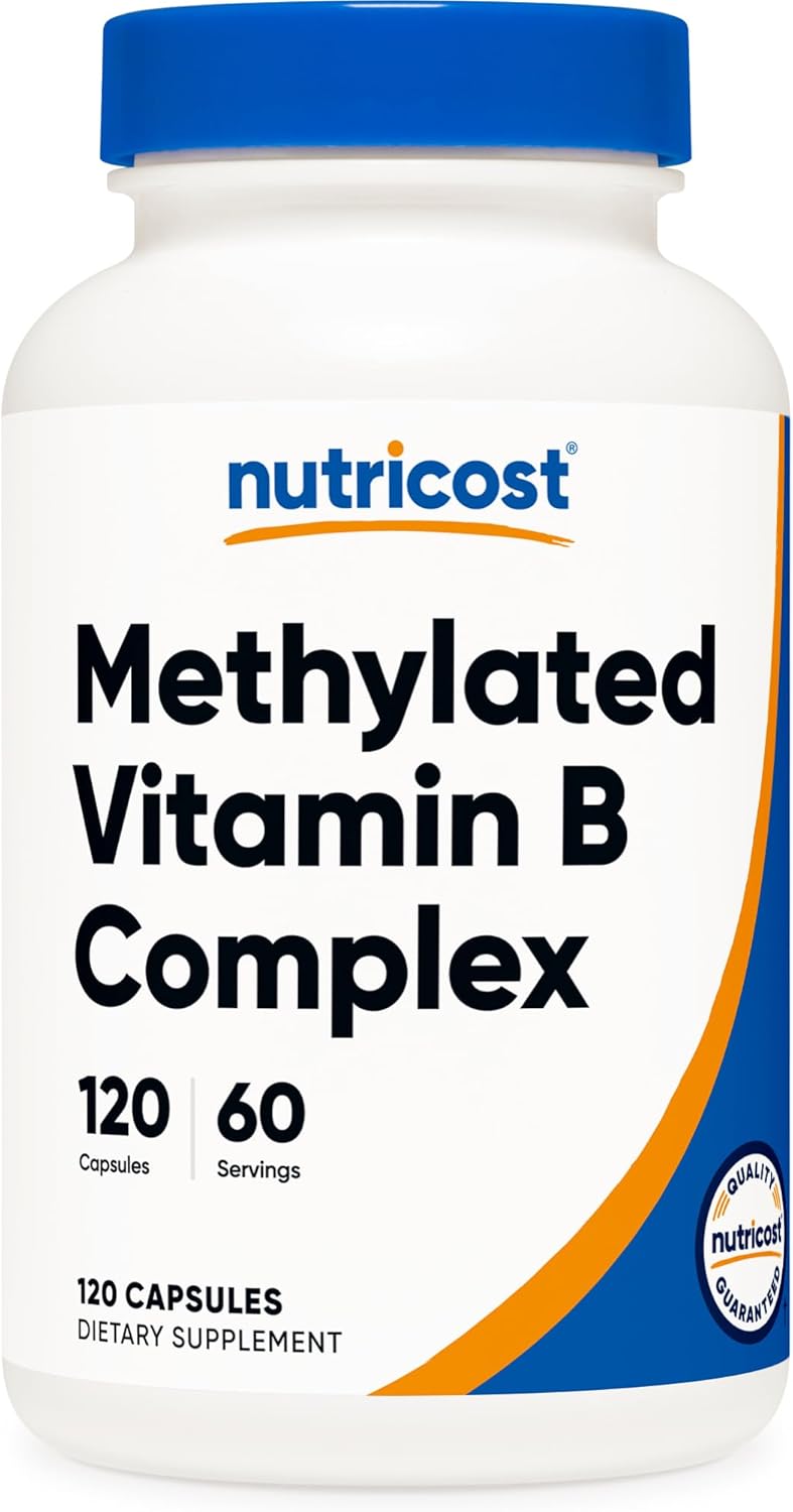 Nutricost Methylated Vitamin B Complex 120 Capsules – (60 Servings) Gluten-Free Nutricost Methylated Vitamin B Complex 120 Capsules – (60 Servings) Gluten-Free