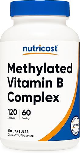 Nutricost Complejo de vitamina B metilada 120 cápsulas - (60 porciones) Sin gluten