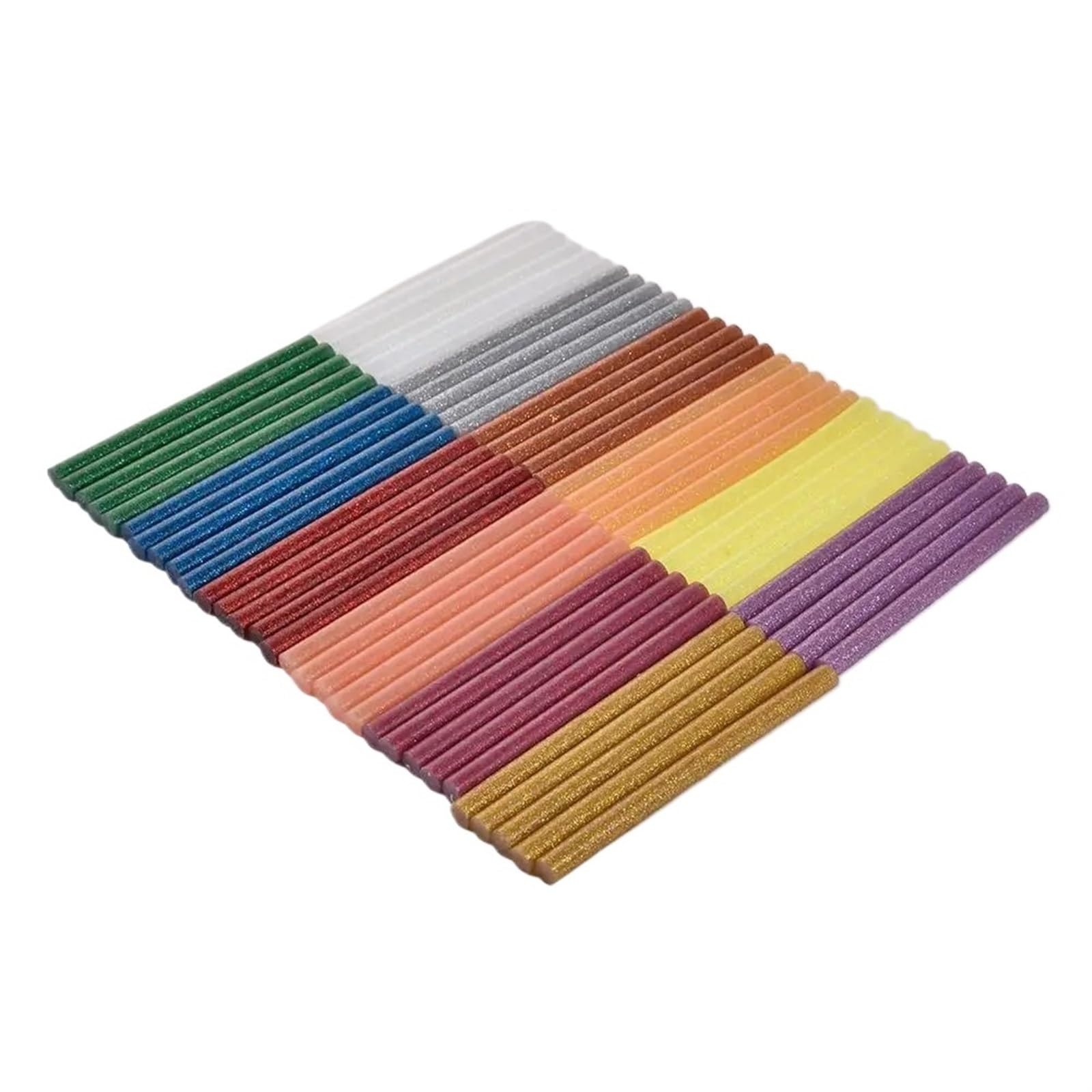 Bâtons de Colle Chaude Lot de 60 bâtons de Colle thermofusible colorés 7 x 100 mm, bâtons de Colle à Paillettes adhésifs for l'artisanat