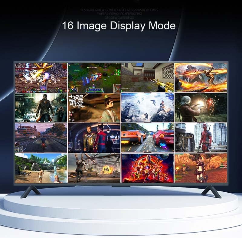 Image of HDMI Multi viewer 1080P 16X1 HDMI Quad Screen Multi-viewer Splitter 16 in 1 Out Seamless multiviewer 16 Display Screen Divider (HDMI 16x1 Multi-Viewer)