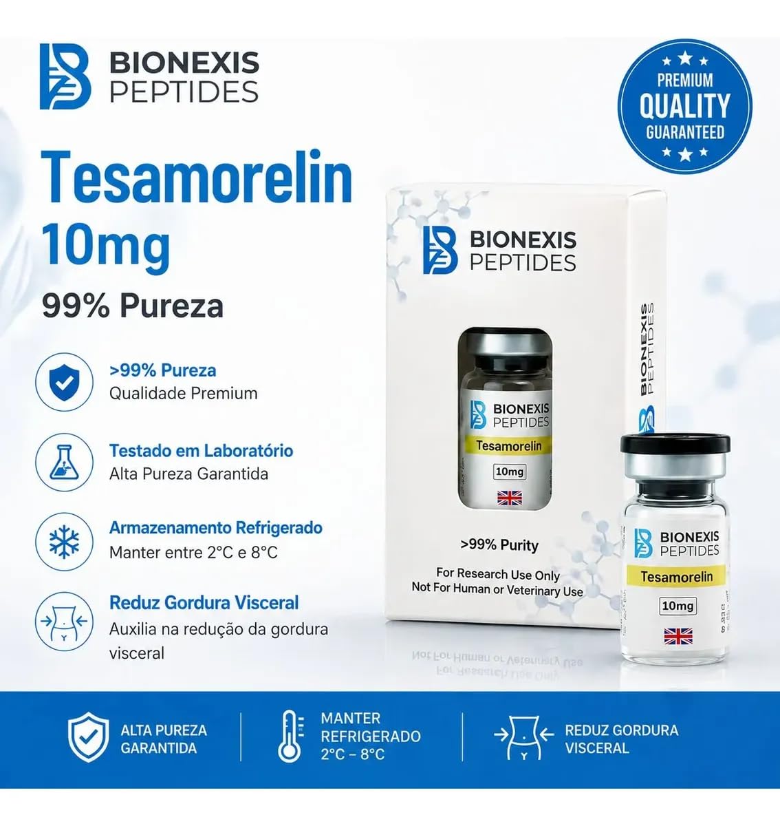 peptídeos ipamorelin e tesamorelin onde comprar Peptídeo Tesamorelin 10mg + água bacteriostática