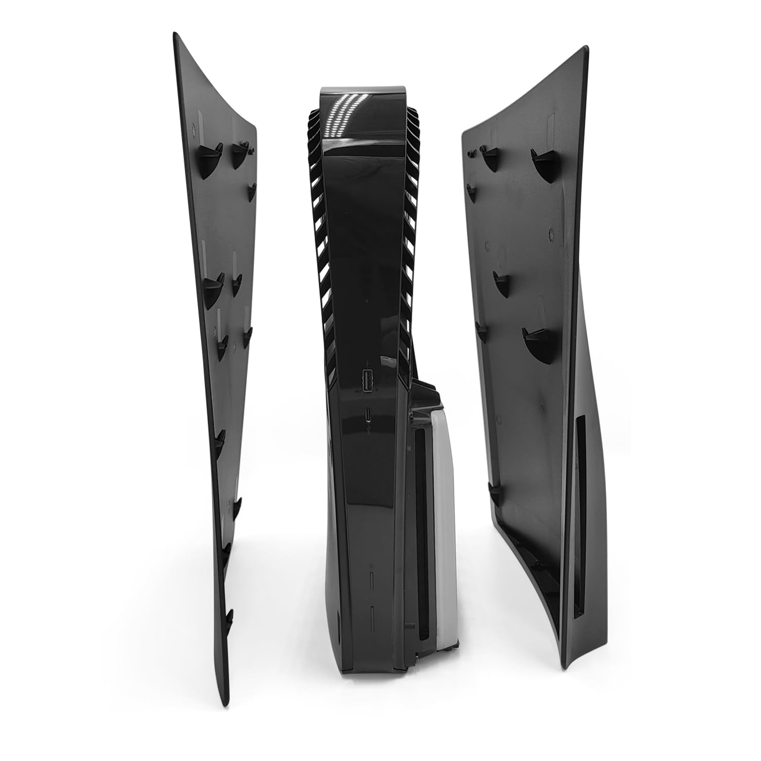 MatoSan® Faceplate für Disc Edition | Kompatibel mit PS5 Cover Schwarz | Frontplatte für PS5 Konsole, Seitenplatten für PS5 Zubehör (Nicht für PS5 Slim/Pro)