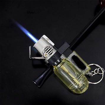 Stardom MARTRefillable Butane Gas Torch Lighter Blue - Windproof Jet Flame Butane Torch Lighter Pocket Mini Lighter Pocket Lighter (Blue)
