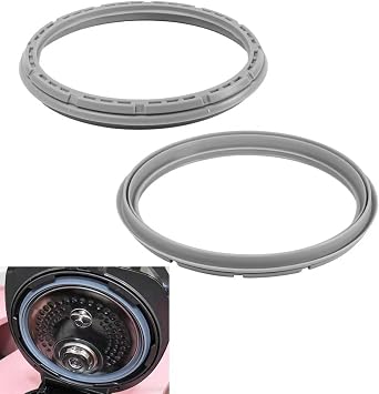 Pressure Rice Cooker Gasket Fits CUCKOO IH Pressure Rice Cooker CCP-DH06 | Replacement Dual Motion Rubber Packing for 6-Cup IH Cooker Models, Replacement Rubber Packing/Gasket/Ring, Silicone, 2Pcs