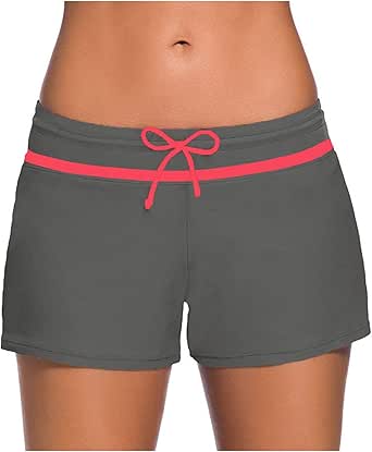 Costume Intero Da Donna Con Maniche Lunghe E Pantaloncini, Protezione UPF 50+, Rash Guard Da Nuoto - 3