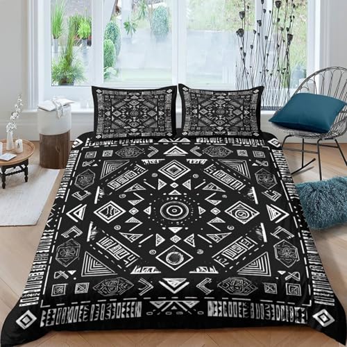 Housse de couette microfibre résistante parure de lit 3D imprimée zippée 135x200cm