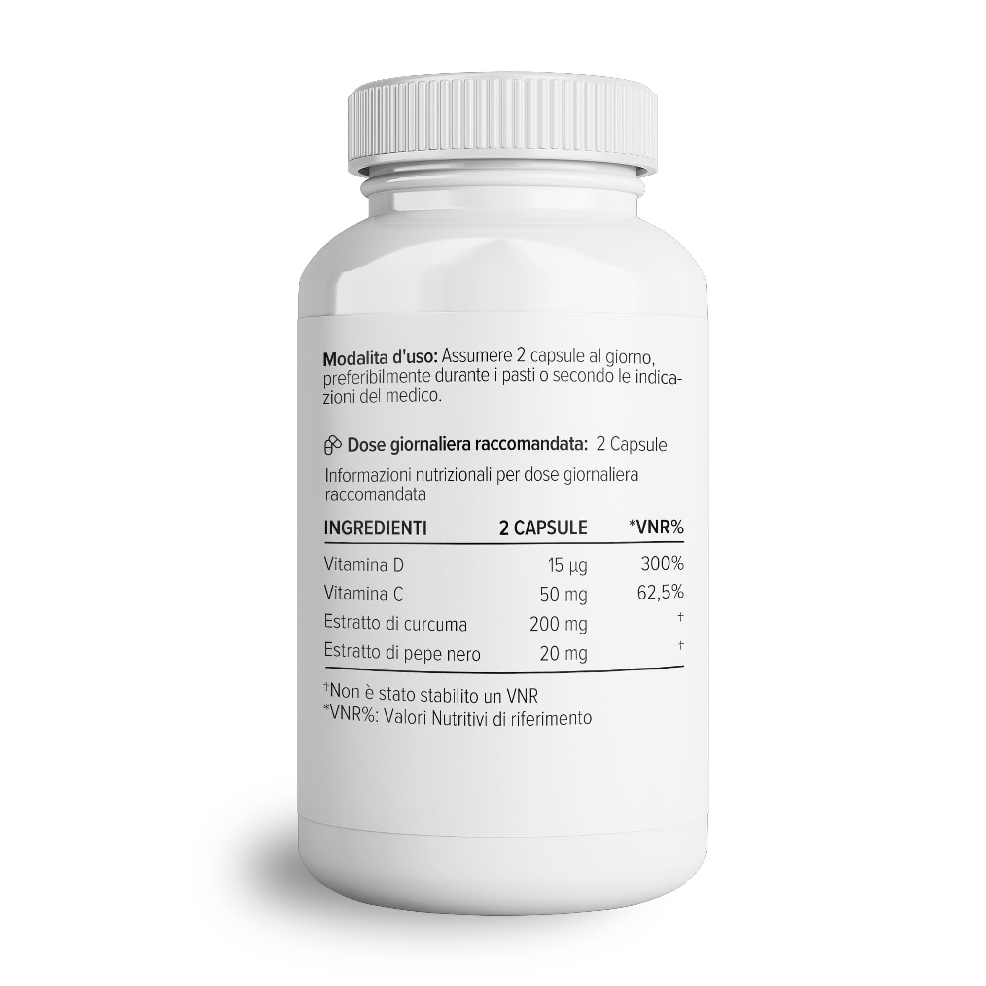 Theonia complesso di estratto di curcuma - Vitamina D3 e C, estratto di pepe nero - Supporta i muscoli e le articolazioni - Massima efficacia e maggiore assimilazione - 60 capsule vegane