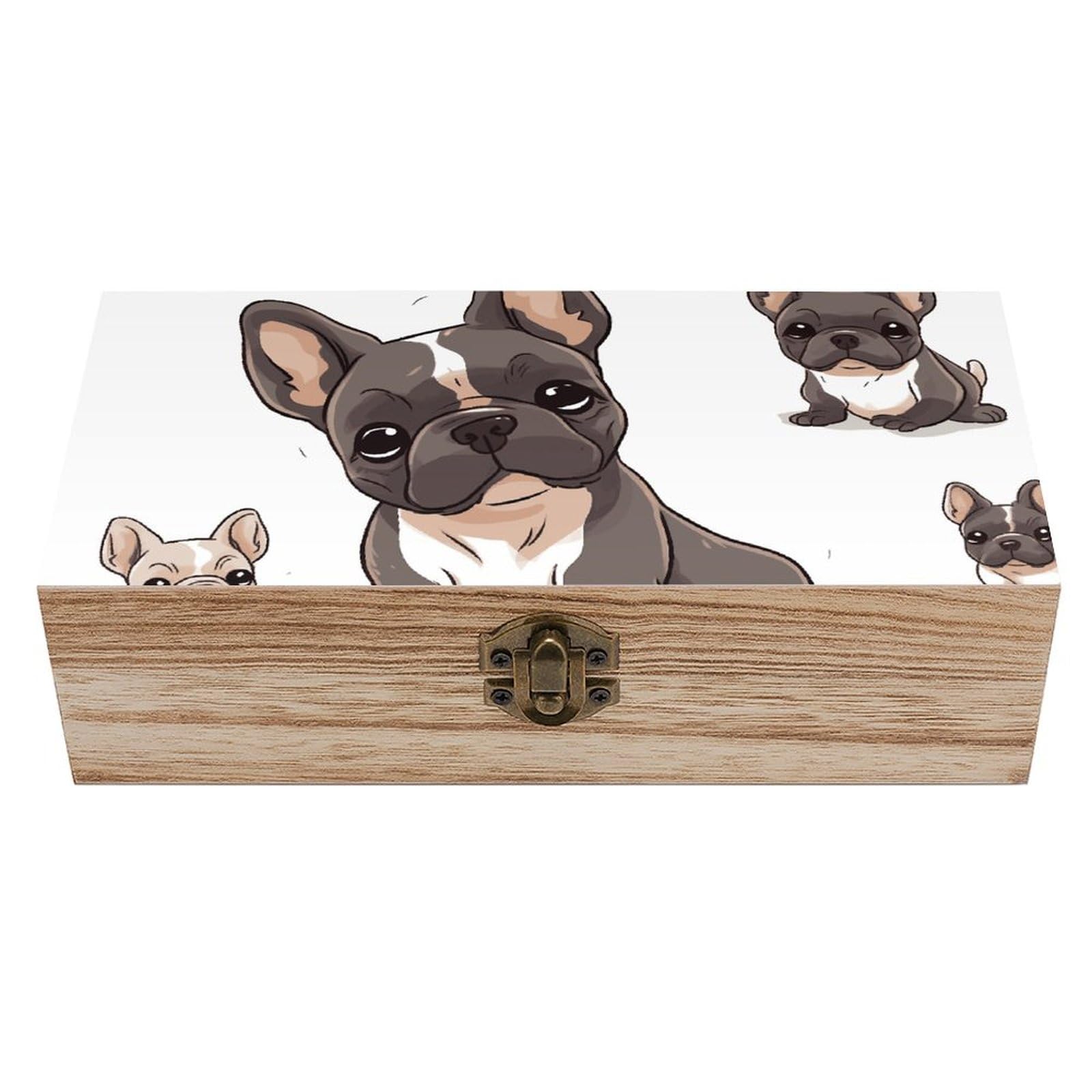 Boîte de rangement pour les souvenirs en bois idée cadeau Bouledogue français