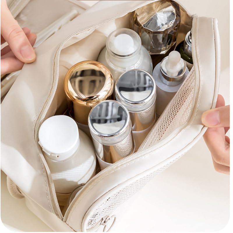 Toiletry Bag Travel Bag with Hanging Hook Water-resistant Makeup Cosmetic Bag Travel Organizer for Full-size Container Toiletries2