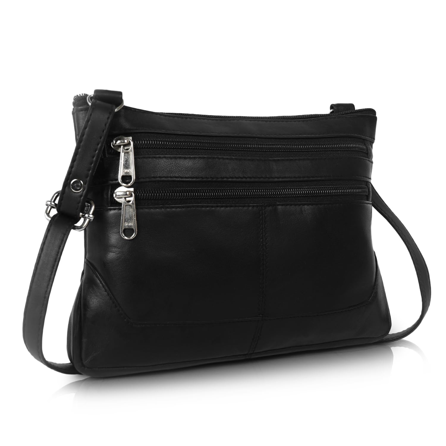 CIMONI® Premium Genuine Leather Hand Bag Casual & Trendy Purse Adjustable Strap Shoulder Crossbody Sling Bag for Women (Color - Black) (B0CBV5SCHS) Amazon Price History, Amazon Price Tracker