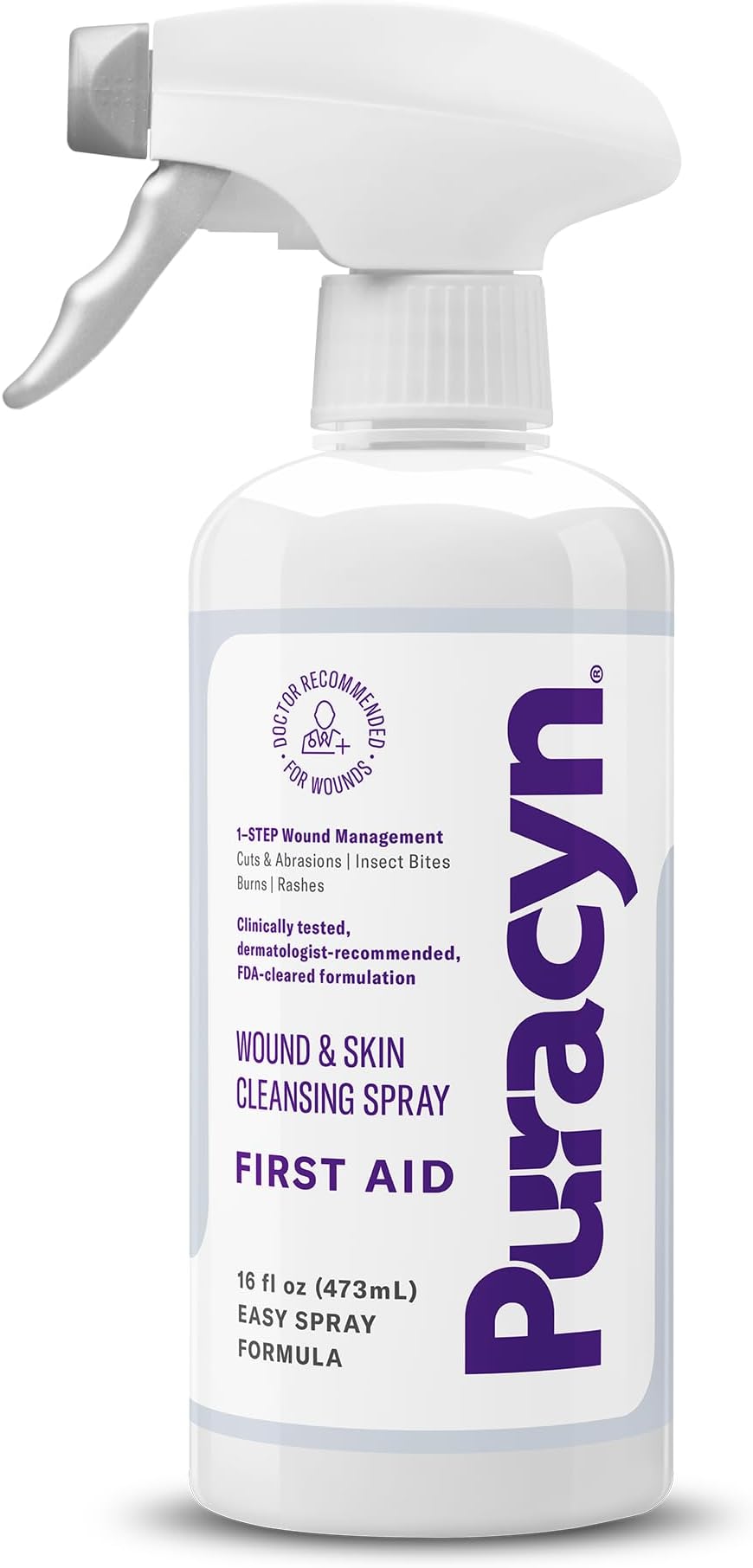 Vetericyn Puracyn Plus Wound and Skin Cleanser – Wound Care Spray for cuts, scrapes, minor sores, minor burns, and other skin irritations – 16-ounce