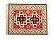Set of 4 Rug Table Coasters – Oriental Design Fabric Carpet Drink Mats Absorbent Kitchen and Dining Accessories, Spill & Drip Protection, Rectangular, Red Black Blue