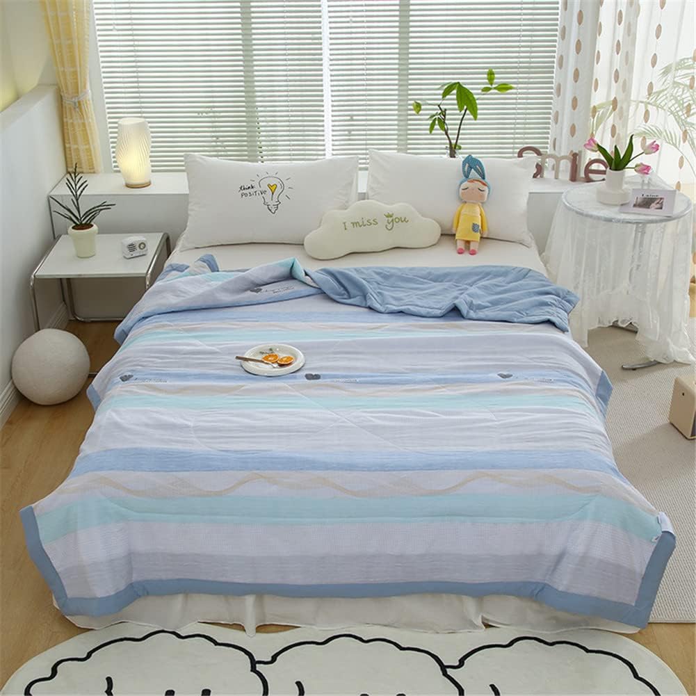 FANSU Bedspread Quilt Single Double Super King Bed Size, Reversible Quilted Bed Cover Sofa Blanket Throw Decorative Coverlet Microfiber Comforter Bed Sheet (200x230cm,Fashion stripes)