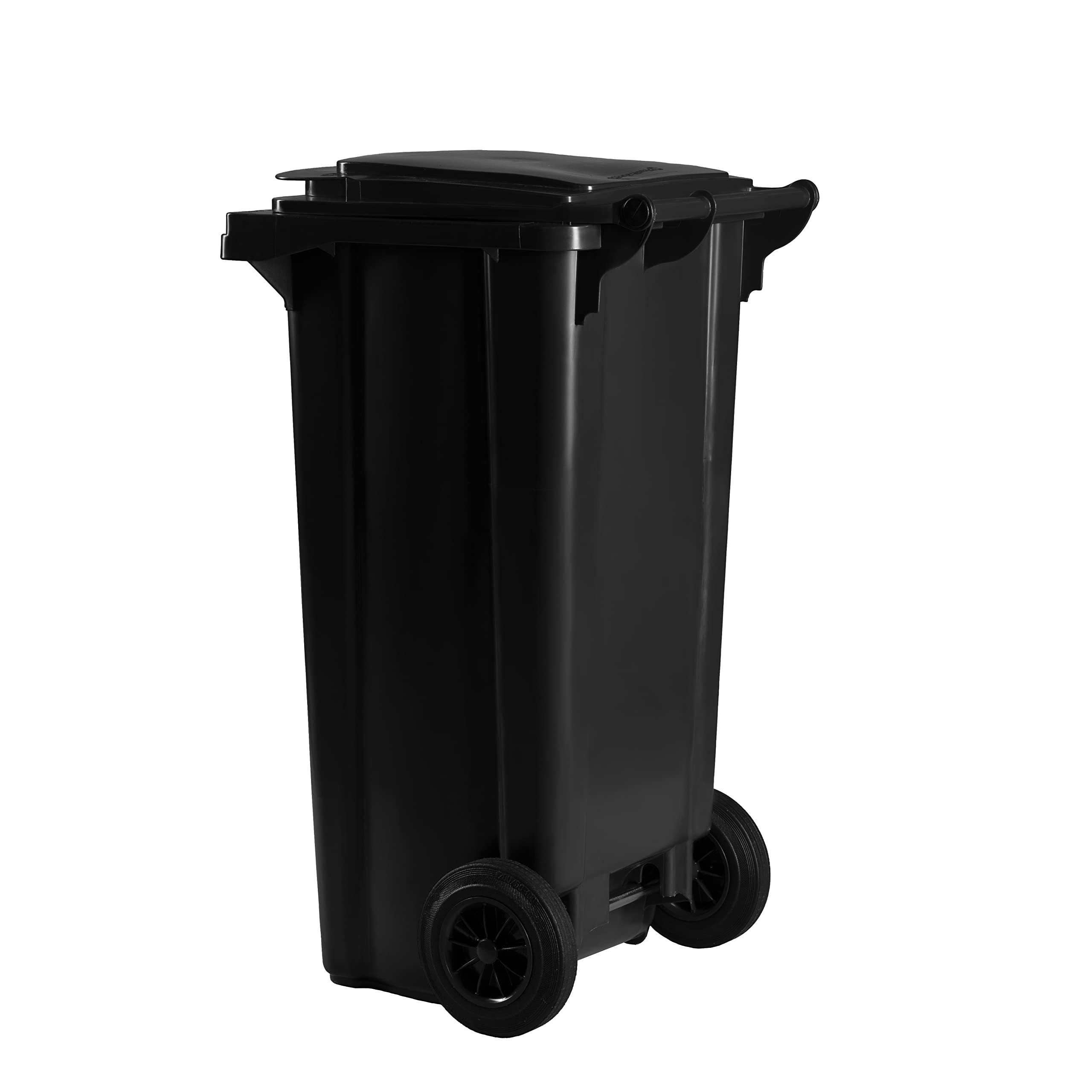 Hardwex Mülltonne 120 Liter Grau 964 x 480 x 550 mm mit Deckel und 2 Rädern
