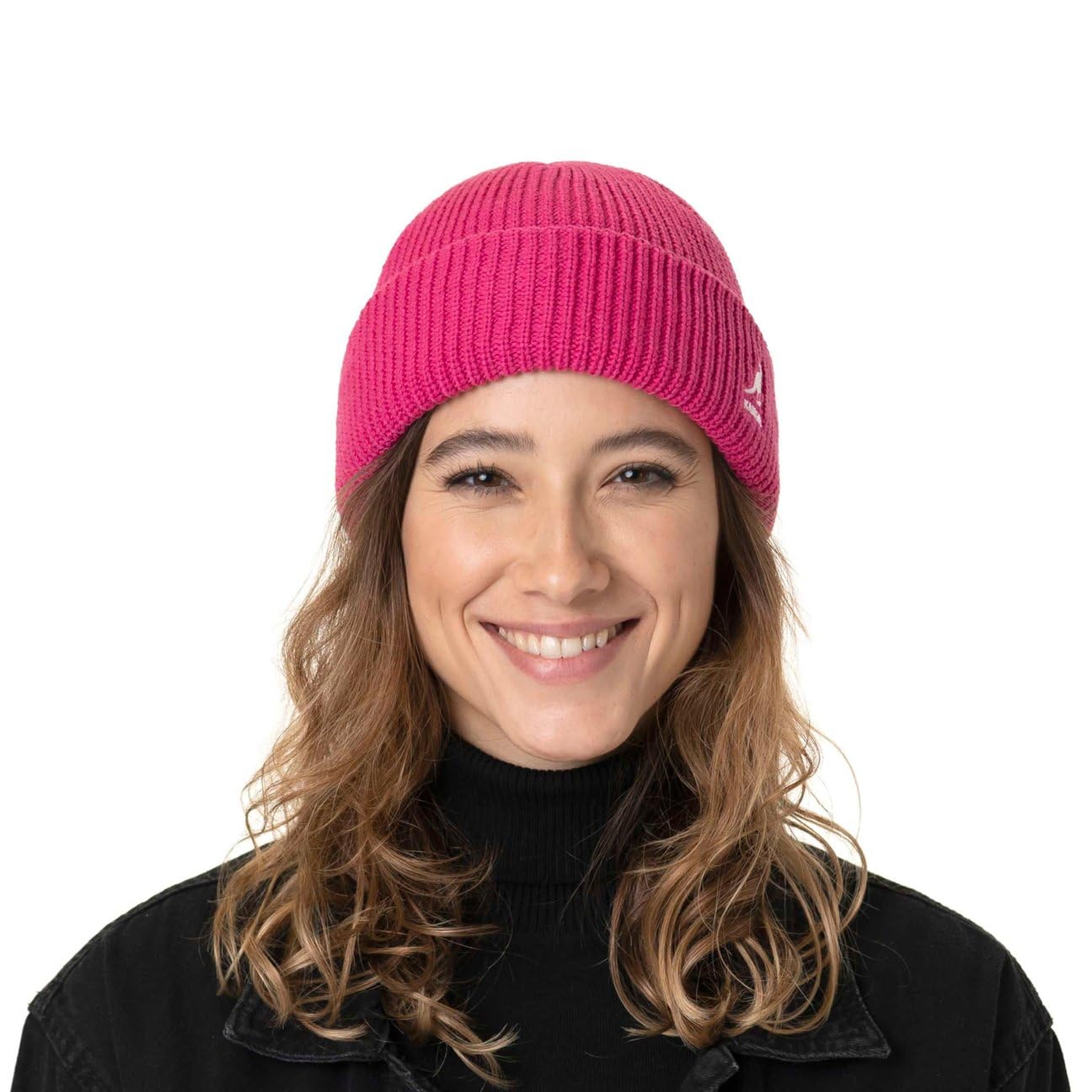 Kangol Cardinal 2 Way Beanie Dockermütze Strickmütze Wintermütze Damen/Herren - mit Umschlag, Docker Winter Herbst-Winter