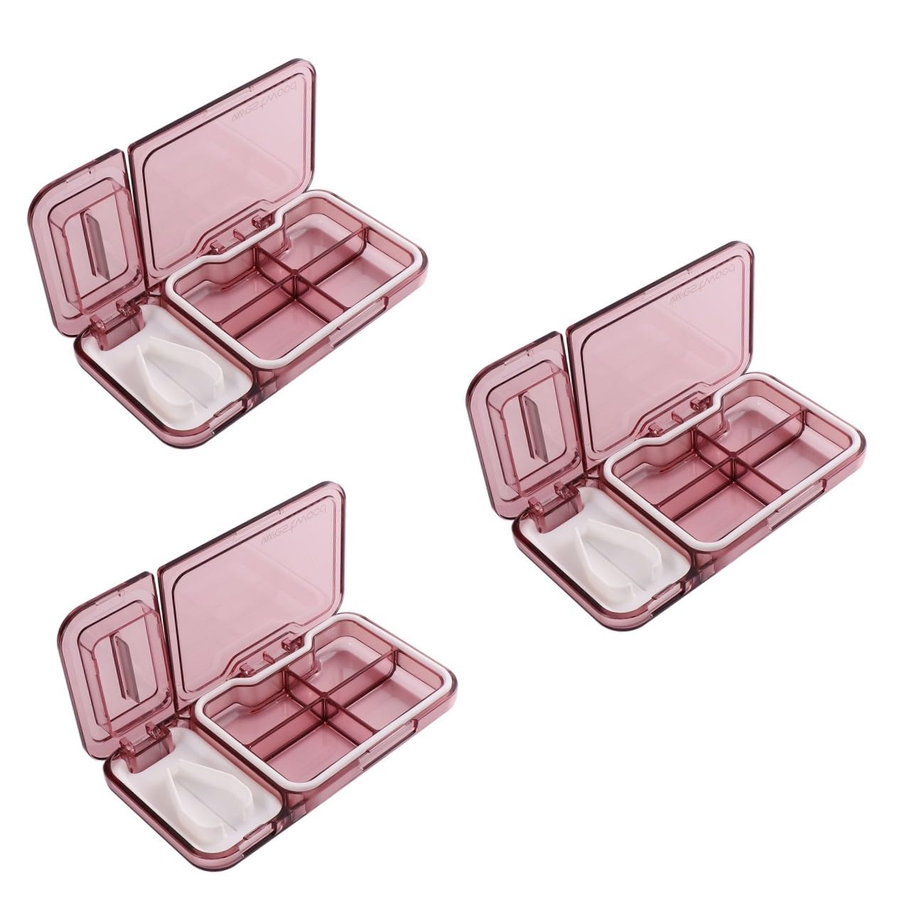 GLEAVI De 3 Pièces à séparateur briseur de médicaments organisateur de médecine coupe comprimé porte- coupe- portable pilulier distributeur PC