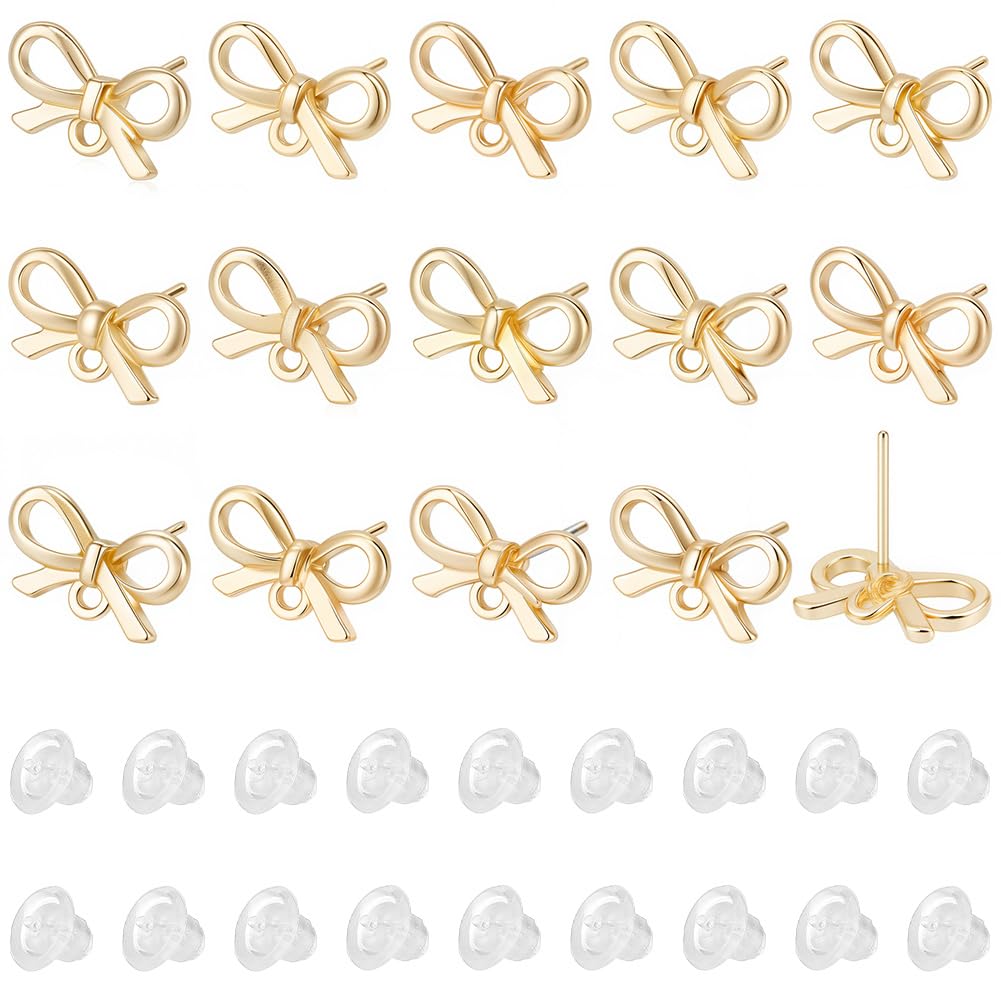 Suministros para aretes con lazo de oro para diseñar tus propias joyas hechas a mano en casa