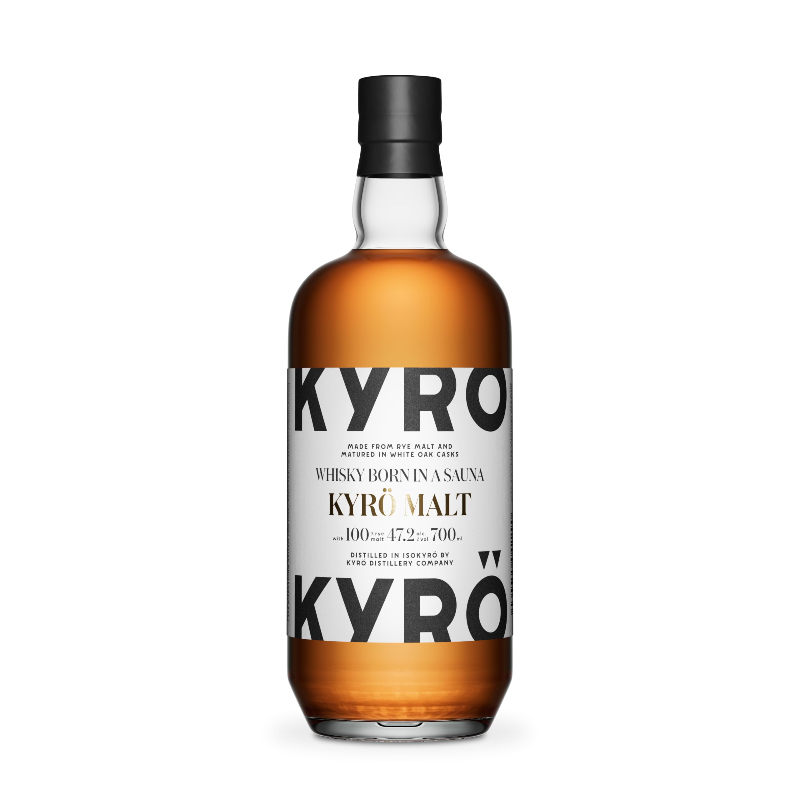 Kyrö Malt Rye Whisky, 70cl - 47.2 Percent ABV Finnish Rye Whisky with Sweet Notes of Caramel and Vanilla - Double Pot Distilled and Cask-Aged for An Intense Flavour