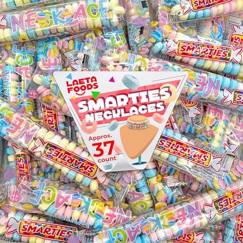 Smarties Candy Necklaces 0.74 Ounce, Party Novelty Candy