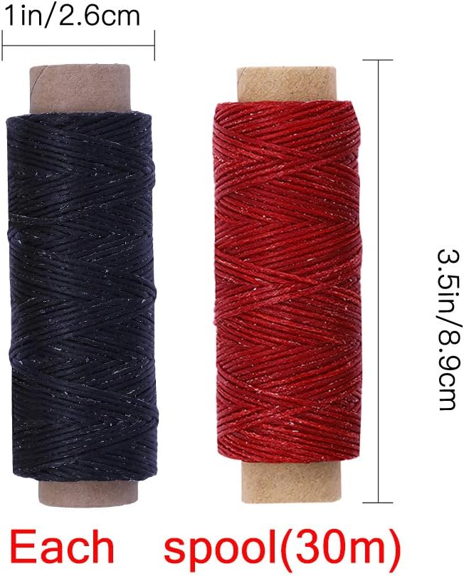 10 Colours Leather Thread, 30 m Leather Wax Thread Sewing Thread Bookbinding Thread for Leather