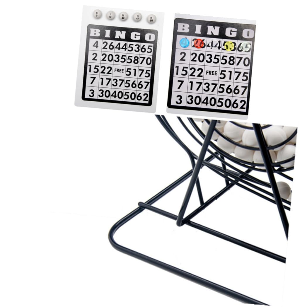 ifundom Juego de Bingo Interactivo para Niños y Familias Máquina de Lotería Simulada de Tamaño Mediano Material Ligero y Duradero Accesorios para Juegos de Fiesta y Entretenimiento