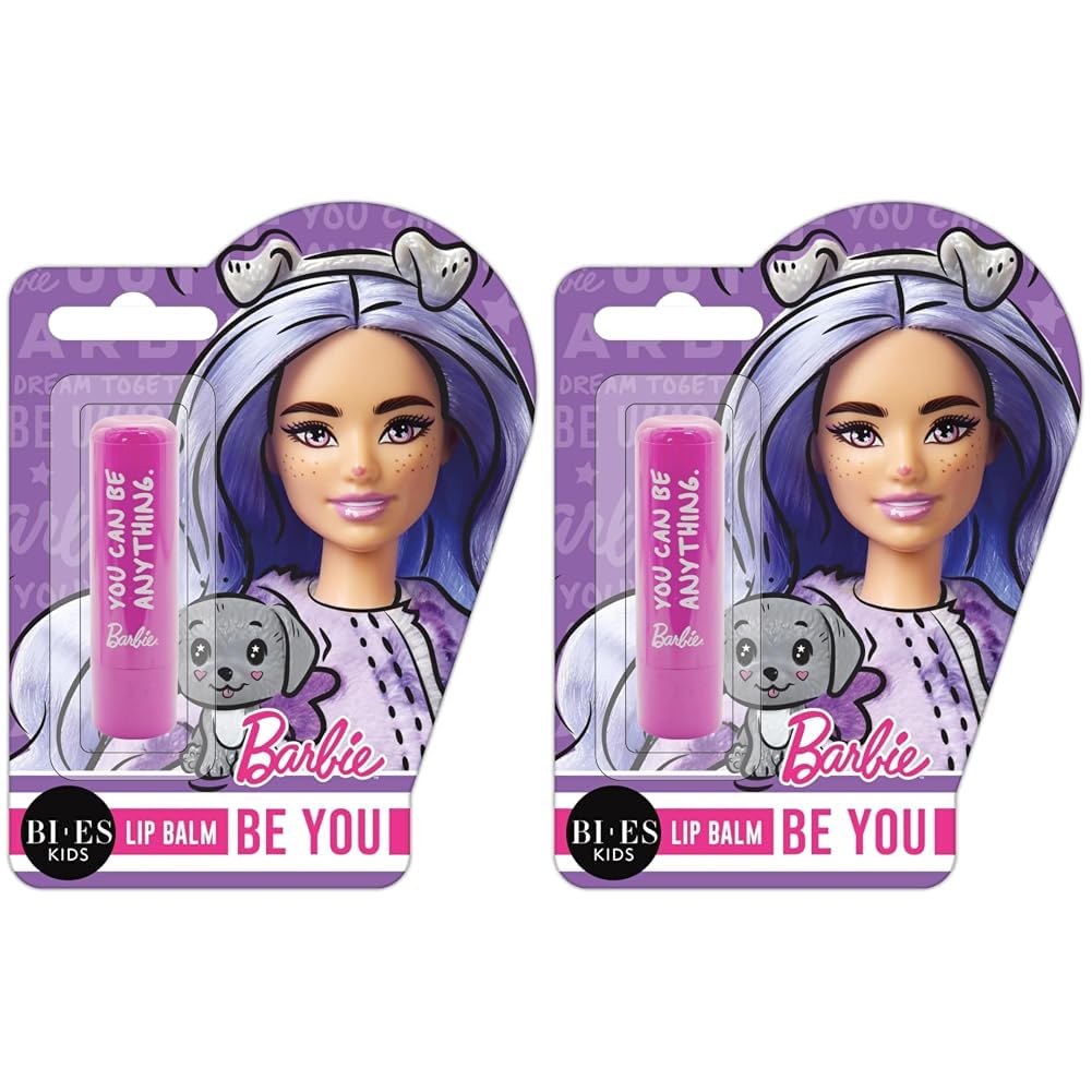 Barbie Be You Vanilla Flavour Lip Balm with Moisturising, Hydrating and Nourishing Formula for Kids (Pack of 2)