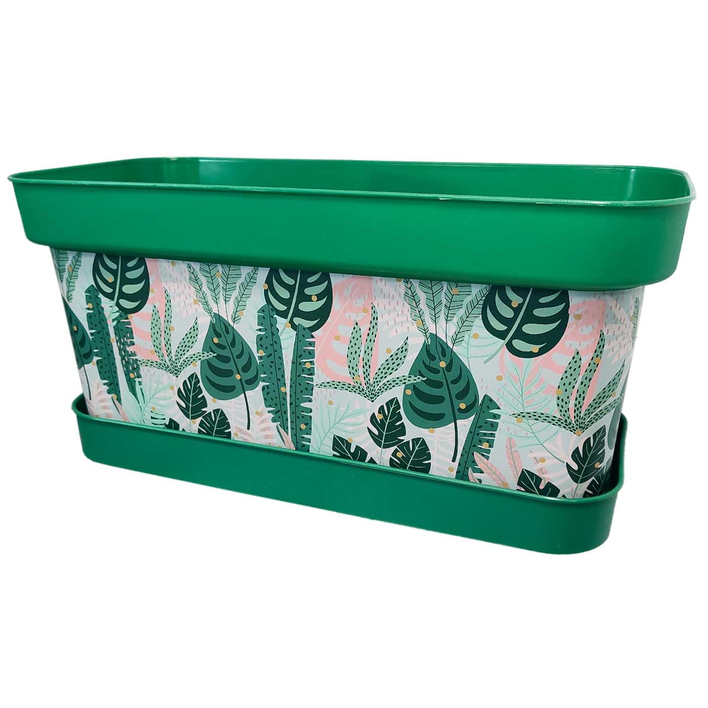 AC - Jardinera con Plato - Fabricado en Polipropileno - PLFT - Macetero para Jardin - Maceta para Plantas y Flores Rectangular de Plástico con Agujeros de Drenaje - 50 cm - Color Antracita — view 32
