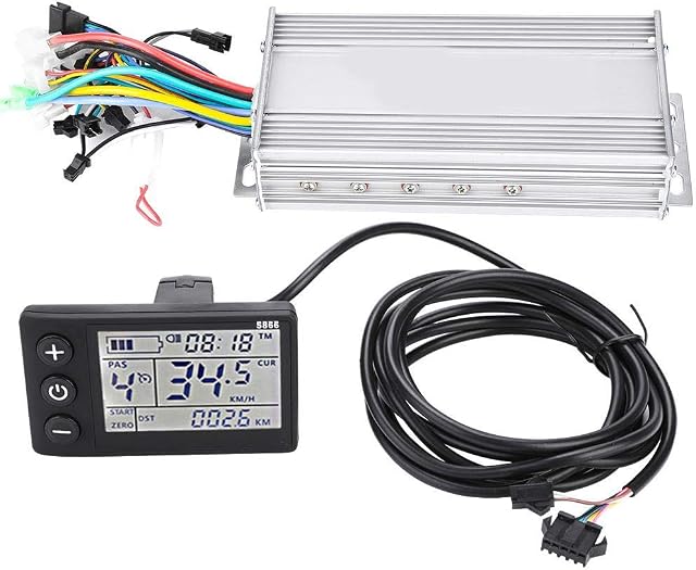 Vikye E-bike Brushless Controller, Waterproof LCD Display Panel Electric Bicycle Scooter Motor Controller Kit, Motor Brushless Controller(1000W 48V)