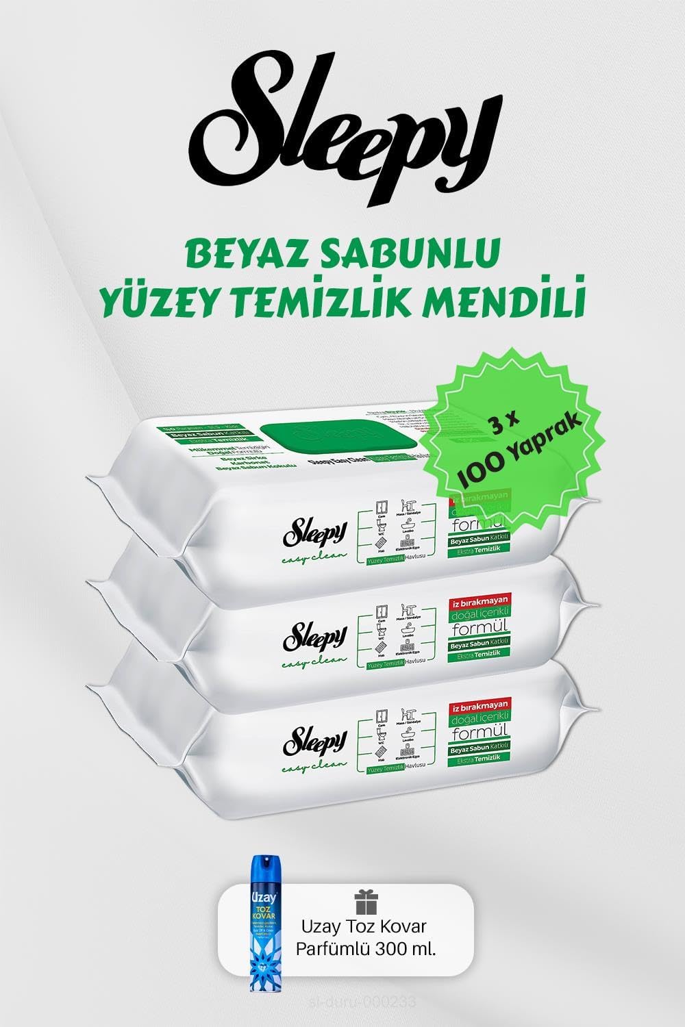 Sleepy 300 Adet Easy Clean Havlu, Toz Kovar Hediyeli