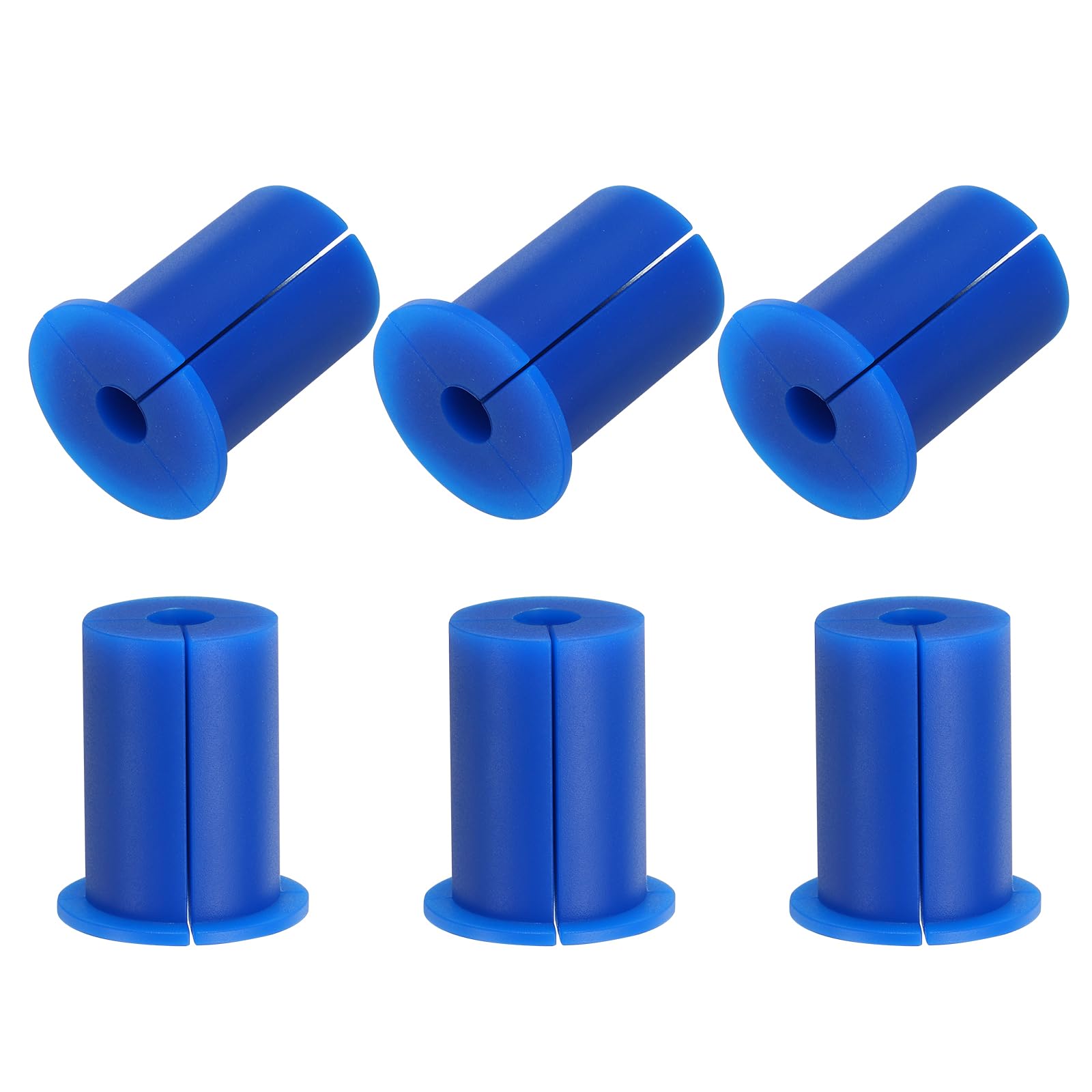 uxcell 6Pcs Wall Grommets for Cables 1 Inch Silicone Cable Wall Bushing Feed Through Cable Routing Kit Wall Cable Pass Through for Ethernet with 8.5mm Hole, Blue(Outer Dia: 32.1mm)