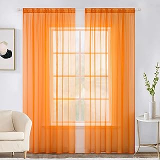 curtains orange
