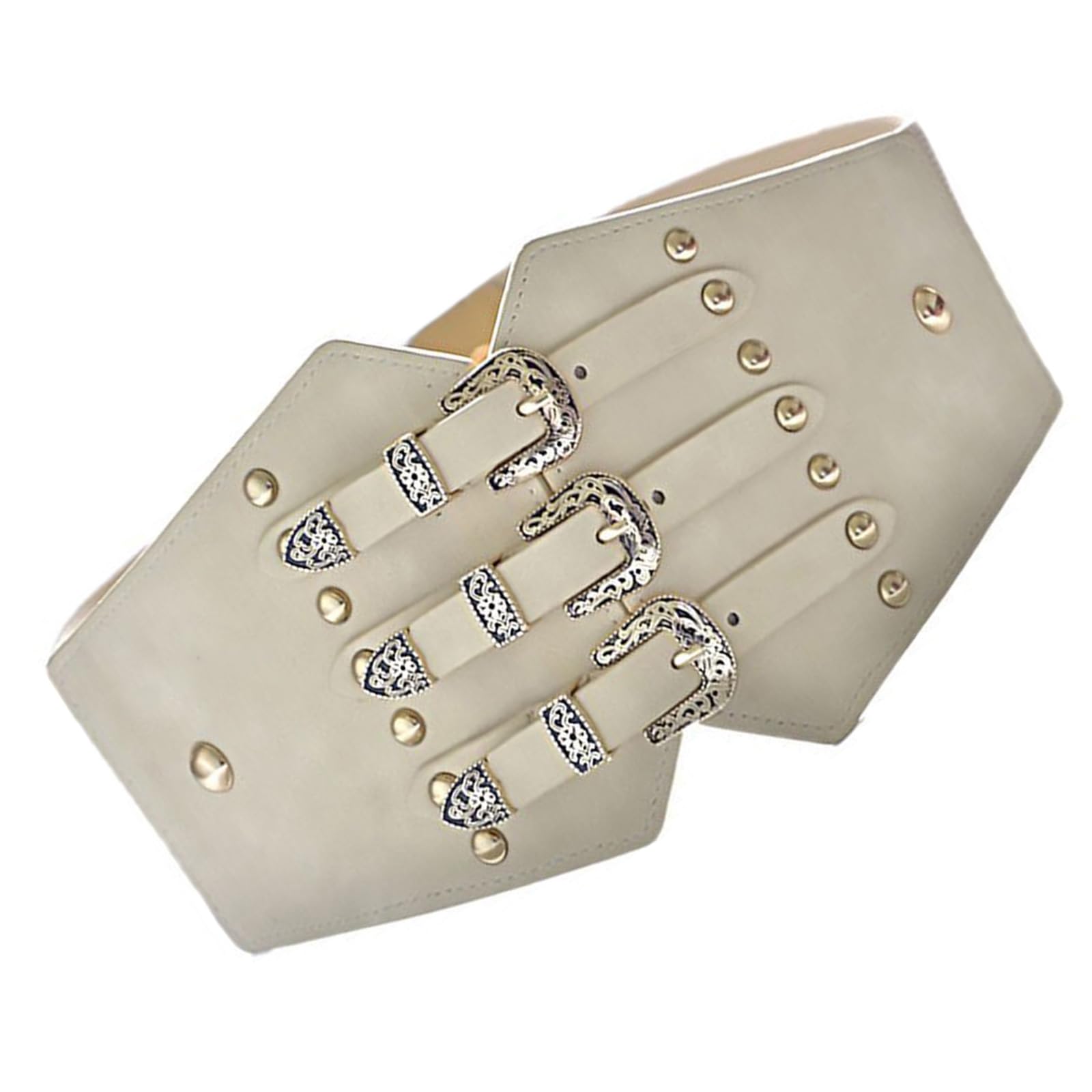 Zeizafa Punk Waist Cinchers Women's Corset Body Shapewear Wide Leather Belt for Unique Fashion Statement