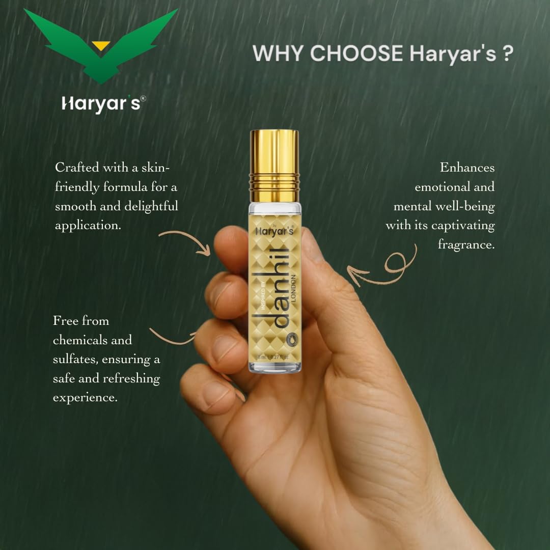 Haryar's Dunhel Icon Absolute attar | Leather & Oudh Fragrance | Roll on attar | Unisex Fragrance | Luxury Gift Pack | 8 ml - Image 4 thumbnail