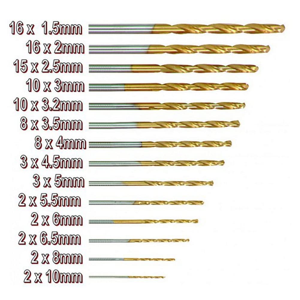 ZYWUOY Set di punte da trapano in Hss rivestite in titanio da 99 pezzi per kit in metallo in legno da 1,5-10 mm con custodia