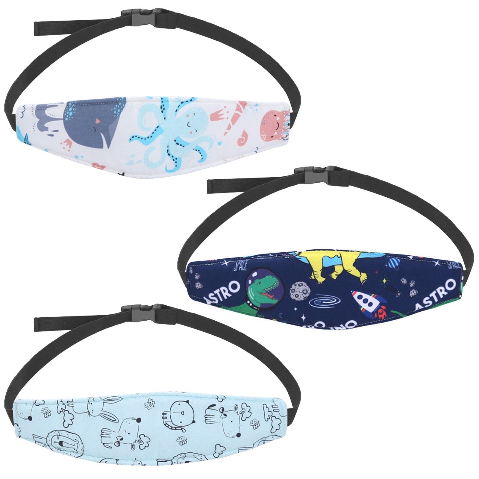 Cintura Di Fissaggio Per La Testa Del Bambino Da 3 Pezzi, Poggiatesta Per Seggiolino Auto, Cintura Ausiliaria Per Maschera Per Gli Occhi Per Dormire, Prodotti Per Bambini.