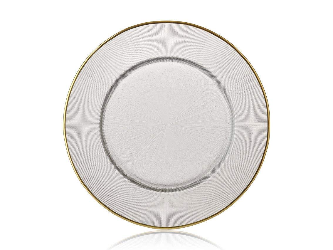 Zm Decor Cam Supla, Altın Kenar, 33 cm