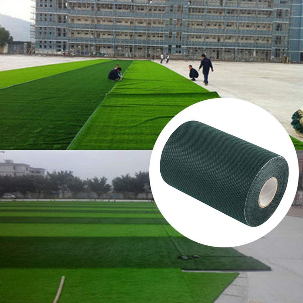 ATopoler 10Mx15CM Ruban Adhésif pour Gazon Artificiel Bande Artificielle de Couture d'herbe Tissu Rejoignant Autocollant de Jardin Vert Ruban de Jointoiement Tapis de Pelouse