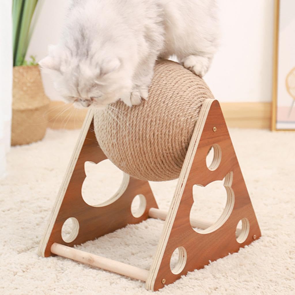 Tiragraffi pieghevole da parete in sisal per animali domestici, per criceti, realizzato con materiali atossici, garantisce un gioco sicuro per tutti i gatti. Tiragraffi