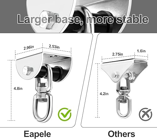 Vista 4 de Eapele Heavy Bag Hanger, Punching Bag Mount for Ceiling 360° Swivel Wood Beam Holder for Boxing Bag, Heavy Bag, Gym Punching Bag, Speed Bag, Aerial