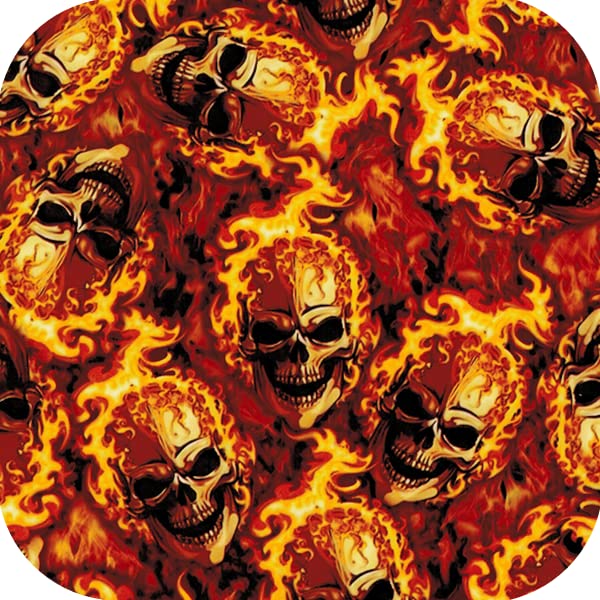 Flames & Skulls 3 Film PVA per Cubicatura Idrostampa Hydrographics Water Transfer Printing Foglio PVA (2 m2)