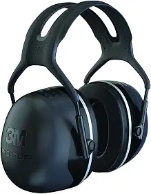 3m Peltor X5A Mufos de orelha exagerada, proteção de ruído, NRR 31 dB, construção, fabricação, manutenção, automotivo, madeira, engenharia pesada, mineração, preto