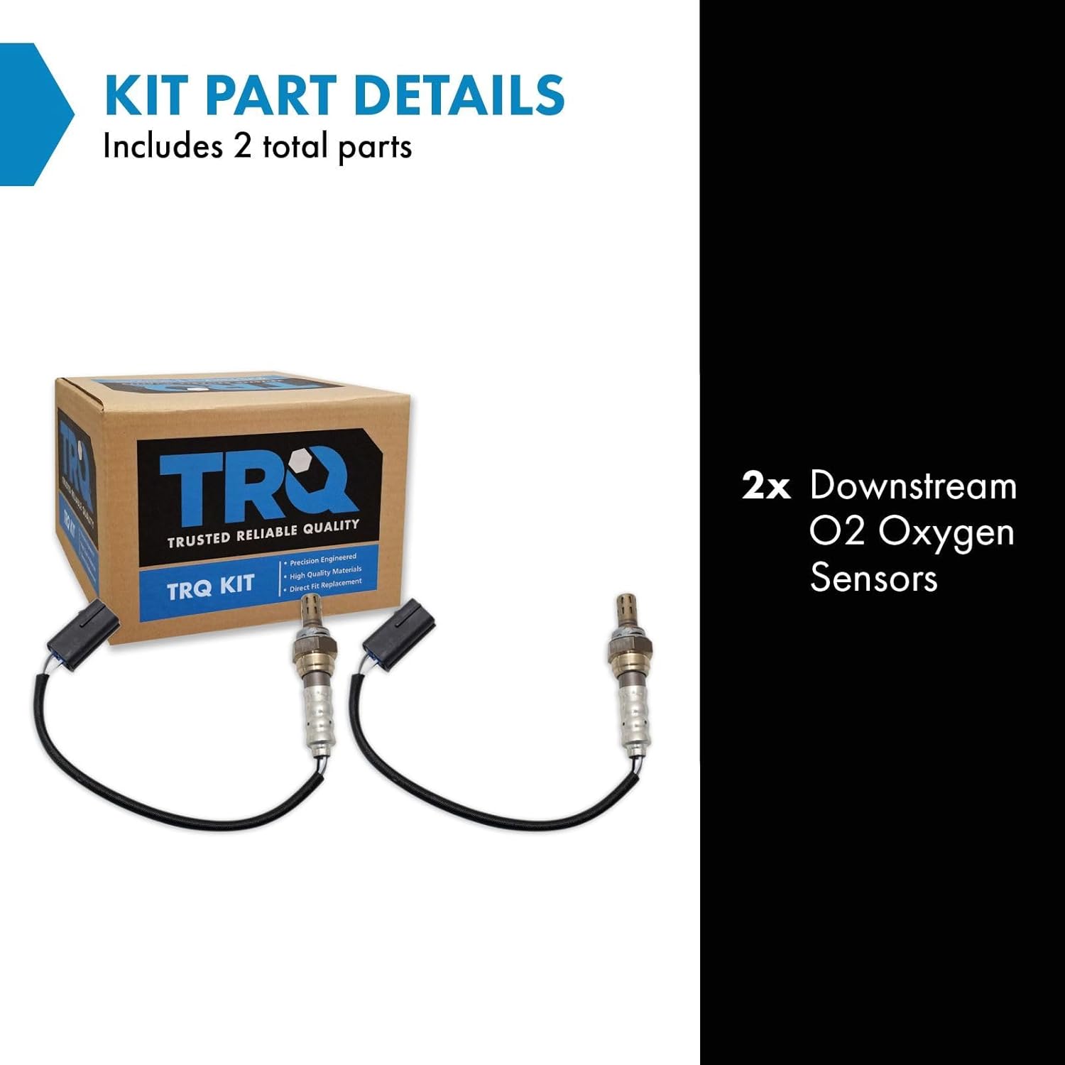 TRQ Downstream Oxygen Sensor Set Compatible with 2011-2013 Infiniti QX56 2014-2016 QX80 2009-2023 Nissan GT-R 2012-2017 NV2500 2012-2017 NV3500