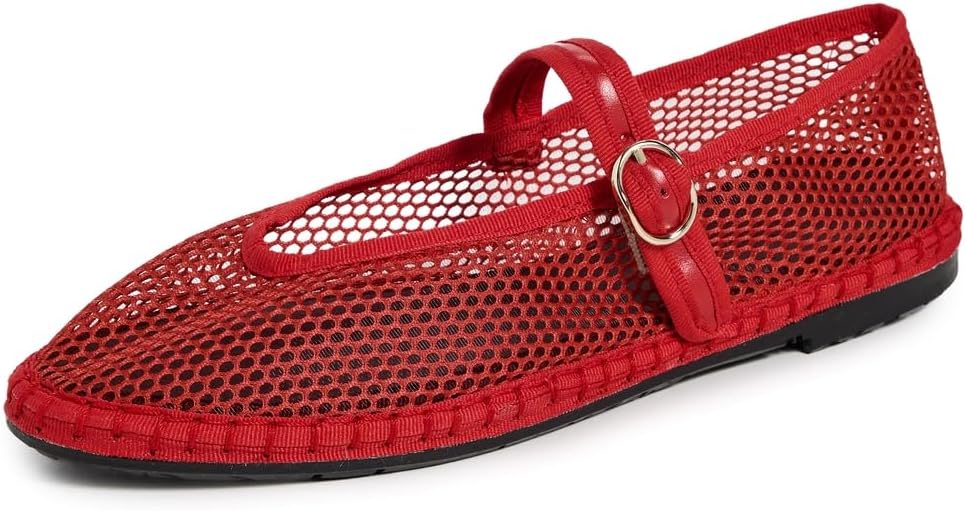 Flabelus Women's Isabella Mesh Mary Jane Flats
