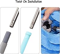 Vista 6 de Self-Wringing Twist Mops, Hands-Free Ratchet Wringing, Microfiber Mop with 1 Extra Refill