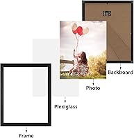 Vista 2 de HORLIMER Juego de 15 portarretratos de 8 x 10 pulgadas, marcos negros para fotos de 8 x 10 pulgadas para pared o mesa