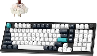 Q5 Max Wireless Custom Mechanical Keyboard, 2.4 GHz Bluetooth QMK Full Aluminum 96% Layout RGB with Hot-swappable Gateron Brown Switch Compatible with Mac Windows Linux