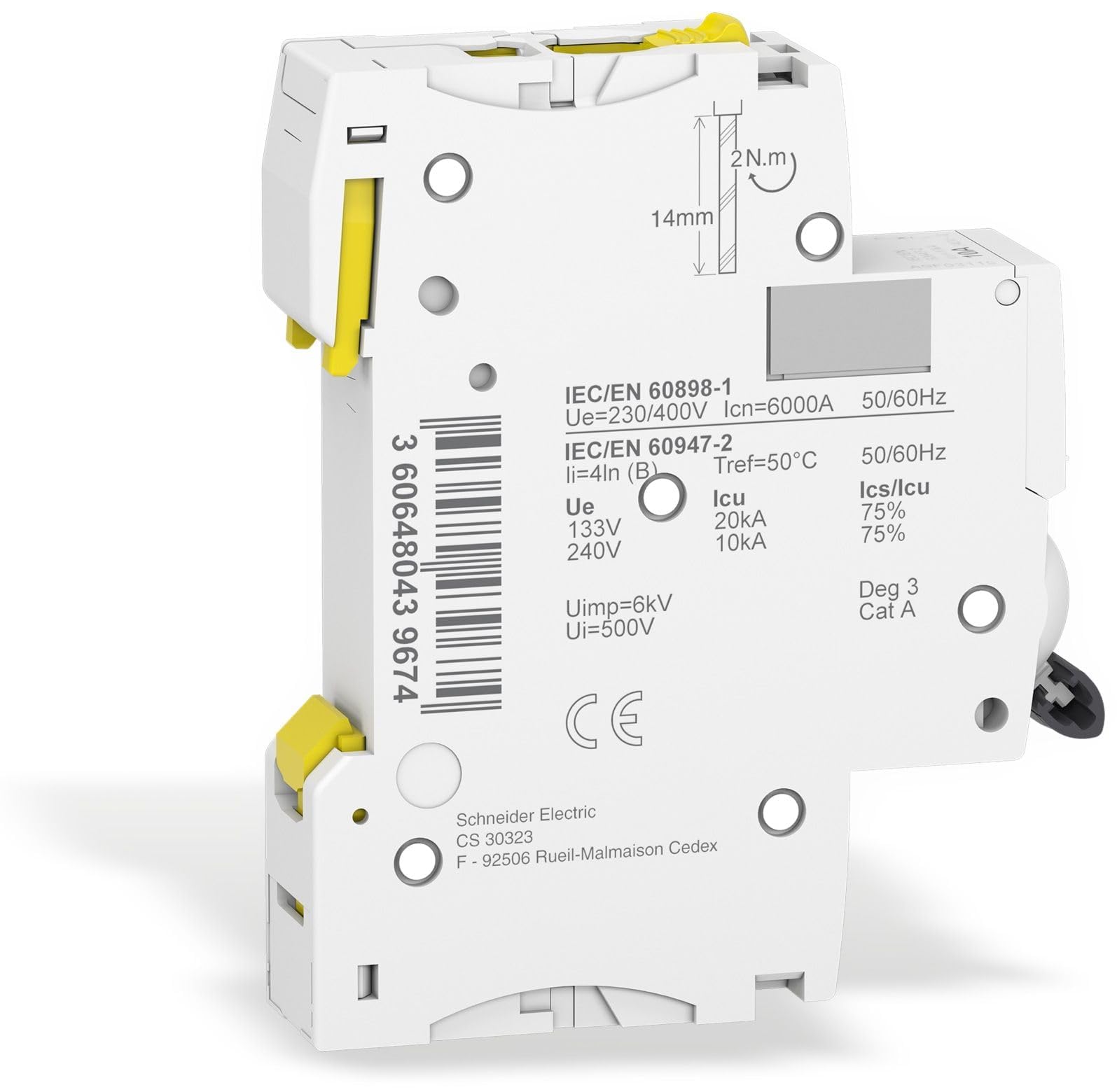 Bundle aus Schneider Electric A9D07616 FI/LS-Schalter IDPN H 1P+N 16A B 30MA TYP A + Schneider Electric Leitungsschutzsschalter ACTI9 IC60N 1P 10A B, A9F03110