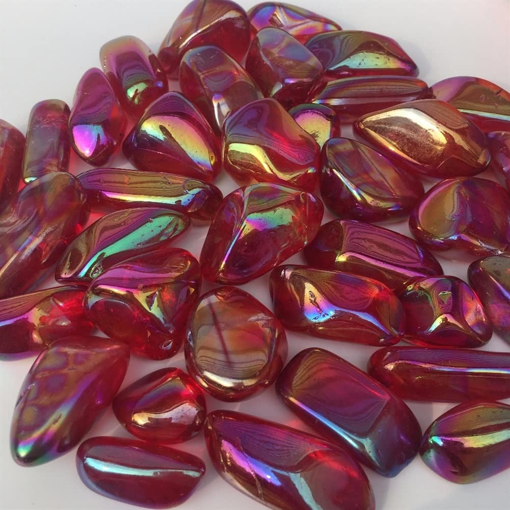 150 g di Ghiaia lucidata placcata Rossa colorataPuò Essere utilizzato per Collezioni di casa