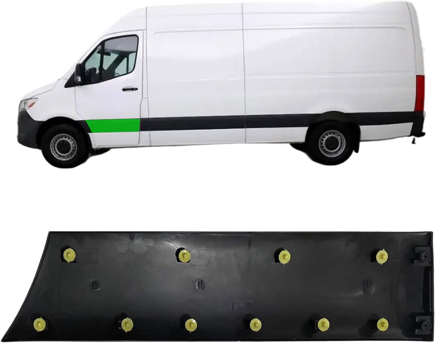 Front Door Trim Molding Black Plastic Door Panel Cover Fits for Mercedes Benz Sprinter 1500 2500 3500 3500XD 2019 2020 2021 2022 2023 2024 (Left Side)