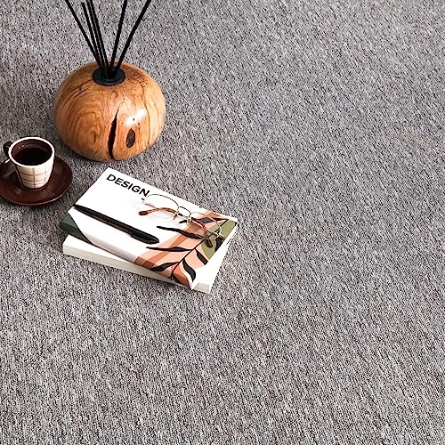 TT Home Waschbarer Wohnzimmer Teppich Esszimmer Kurzflor Unifarben Melierte Optik Modern, Farbe:Grau, Größe:120x160 cm